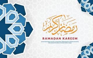 fundo ramadan kareem islâmico com mandala e ornamento. ilustração vetorial vetor