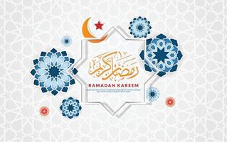 fundo ramadan kareem islâmico com mandala e ornamento. ilustração vetorial vetor