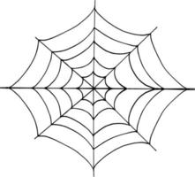 doodle desenhado à mão da teia de aranha. , escandinavo, nórdico, minimalismo, monocromático. ícone, adesivo, decoração. dia das Bruxas. vetor