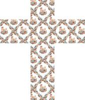 cruz de páscoa decorada com um padrão. ilustração vetorial vetor