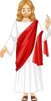 personagem de desenho animado de jesus em fundo branco vetor
