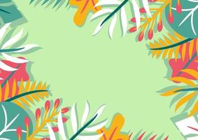 design de fundo moderno de folhas tropicais vetor