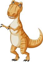 personagem de desenho animado de dinossauro tiranossauro rex vetor