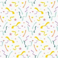papel de parede colorido com confete para aniversário vetor