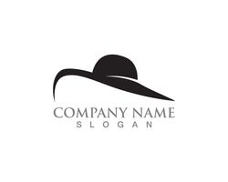 Chapéu mulher vector símbolos logotipo preto cor