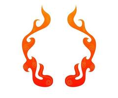 ilustração de um fogo ardente, chama, moldura de fogo, ilustração de fogo de arquivo vetorial vetor