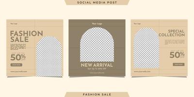 coleção de design de modelo de banner de postagem de mídia social. para marketing digital, moda de marca de promoção, etc vetor