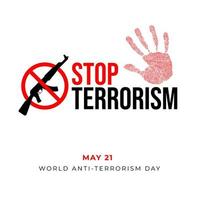 pare o terrorismo, dia anti-terrorismo vetor