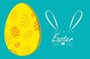 convite para festa de caça ao ovo, domingo de páscoa com coelho e ovos, celebração da páscoa vetor
