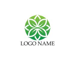 Logotipos de folha verde ecologia natureza elemento vector ícone