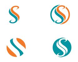 S logotipo e símbolos vetoriais modelo de ícones vetor