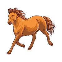 ilustração vetorial de cavalo com colorido vetor
