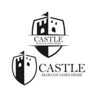 modelo de design de ícone de logotipo do castelo.ilustração vetorial vetor