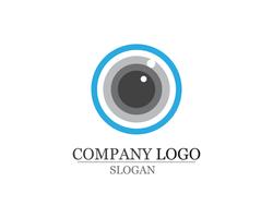 Ícones de vetor de modelo de logotipo e símbolos de cuidados com os olhos