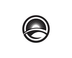 Logotipo da Sun e web de ícone de estrela de símbolos vetor