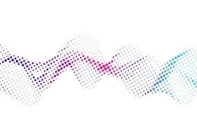 fundo de meio-tom de pontos de gradiente colorido ondulado abstrato vetor