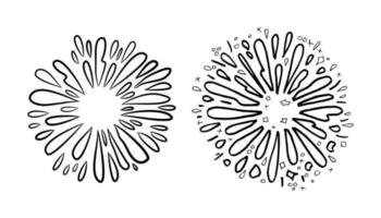 starburst desenhado à mão, ilustração vetorial. vetor