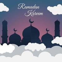 fundo de cartão islâmico ramadan kareem. - vetor. vetor