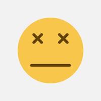 ilustração vetorial de emoji morto isolada no fundo branco