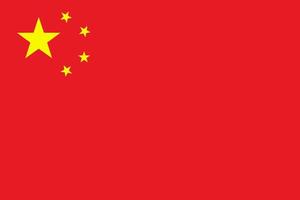 ícone de vetor de bandeira chinesa. a bandeira da china