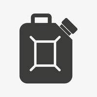 ícone de vetor jerrycan isolado no fundo branco. pictograma da vasilha. símbolo de combustível
