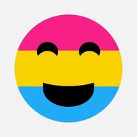 ilustração em vetor emoji pansexual isolada no fundo branco.