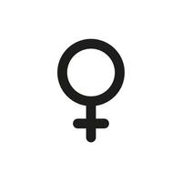 símbolo de vetor de mulher. ícone do gênero feminino. signo de venus..