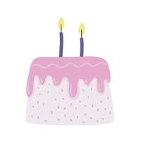 bolo de aniversário pequeno vetor