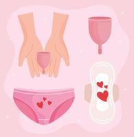 projetos de higiene menstrual vetor