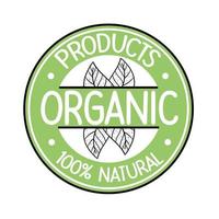 produtos orgânicos 100 por cento naturais vetor