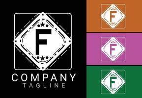 f letra novo design de logotipo e ícone vetor