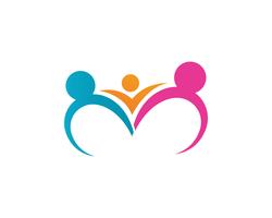 Adoção e assistência comunitária Logo template vector icon