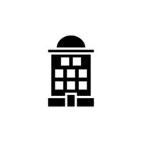 hotel, apartamento, moradia, modelo de logotipo de ilustração vetorial de ícone sólido residencial. adequado para muitos propósitos. vetor