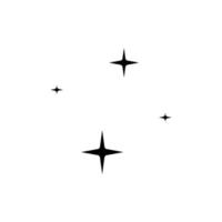 estrelas, modelo de logotipo de ilustração vetorial de ícone sólido à noite. adequado para muitos propósitos. vetor