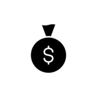 dinheiro, dinheiro, riqueza, modelo de logotipo de ilustração vetorial de ícone sólido de pagamento. adequado para muitos propósitos. vetor