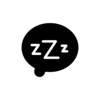 sono, soneca, modelo de logotipo de ilustração vetorial de ícone sólido à noite. adequado para muitos propósitos. vetor
