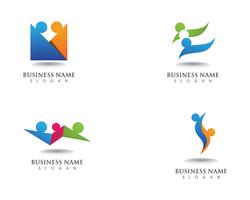 Adoção e assistência comunitária Logo template vector icons