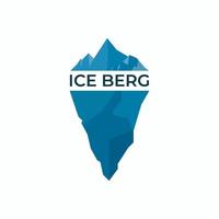 logotipo geométrico do iceberg vetor