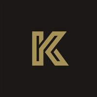 Modelo de conceito de design de logotipo de letra K luxo