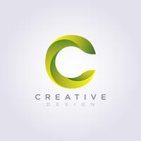 Carta C Vector Design de ilustração Clipart logotipo modelo