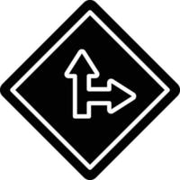 estilo de ícone à direita da estrada lateral vetor