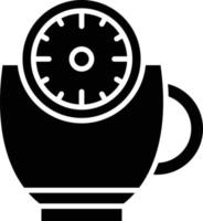 estilo de ícone de hora do café vetor