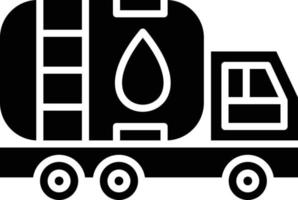 estilo de ícone de caminhão de óleo vetor