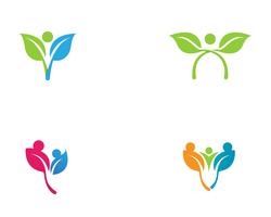 Logotipos de vetor de elemento de natureza ecologia folha verde