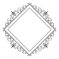ícone de losango de monograma elegante vetor