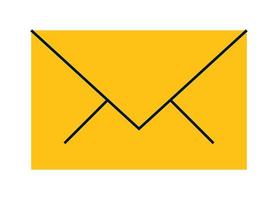 correio de envelope amarelo vetor