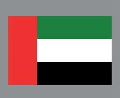 Emirados Árabes Unidos bandeira nacional ásia emblema símbolo ícone ilustração vetorial elemento de design abstrato vetor