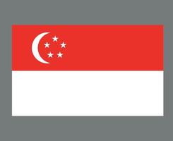 cingapura bandeira nacional ásia emblema símbolo ícone ilustração vetorial elemento de design abstrato vetor