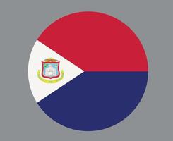 bandeira de saint martin nacional américa do norte emblema ícone ilustração vetorial elemento de design abstrato vetor
