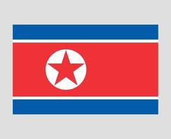 coreia do norte bandeira nacional ásia emblema símbolo ícone ilustração vetorial elemento de design abstrato vetor